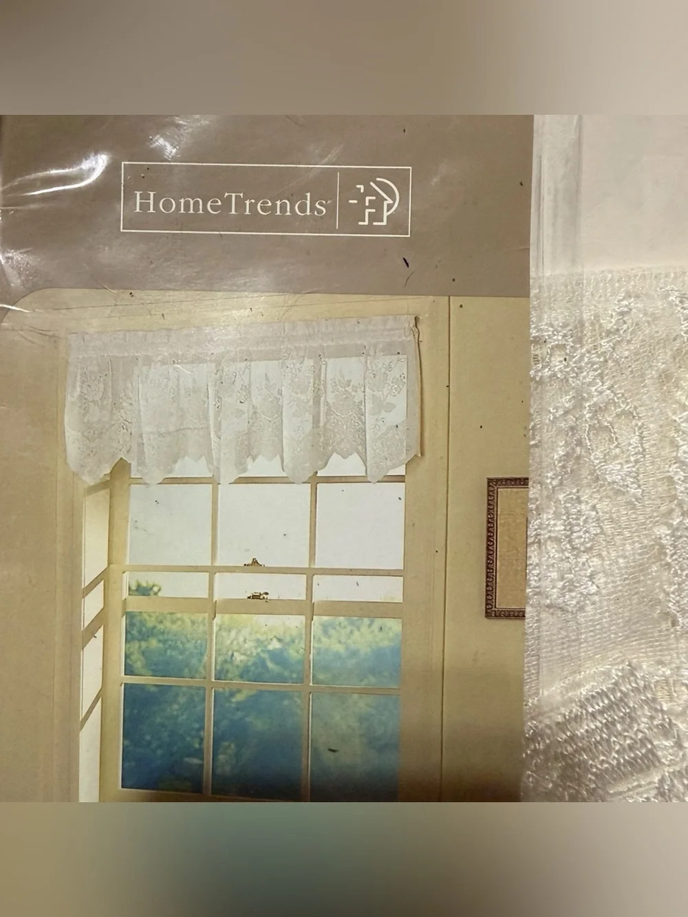 Home Trends Lace Window Valance Eggshell 58” x 18”